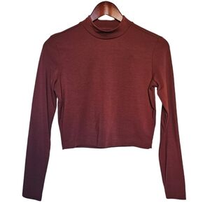 Banana republic dark terracotta cropped top XS